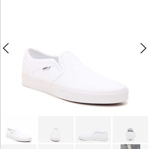 White Slip On Vans